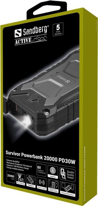 Produktbild Sandberg Survivor (20000 mAh, 30 W, 74 Wh)