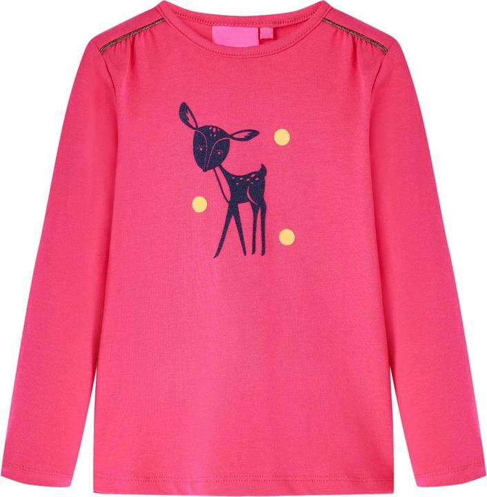 Actual product image VidaXL Children's long-sleeved shirt bright pink 92,Material: 95 % cotton. 5 (92)