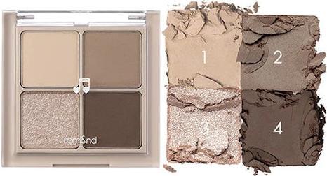 Produktbild Rom&Nd Better Than Eyes 4 Farben Lidschatten Palette Warm Naturkosmetik Lidschatten K-beauty Koreanisch (M02 DRY BUCKWHEAT FLOWER)