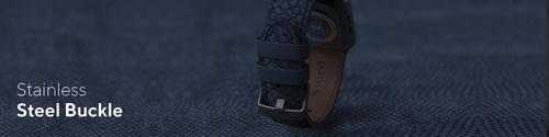 Actual product image Njord Vatn Watch Strap For (45 mm, 44 mm, Vegan Leather, Silicone, Vegan salmon leather)