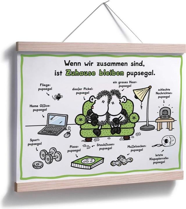 Produktbild Sheepworld Zuhause bleiben pupsegal (100 x 80 cm)