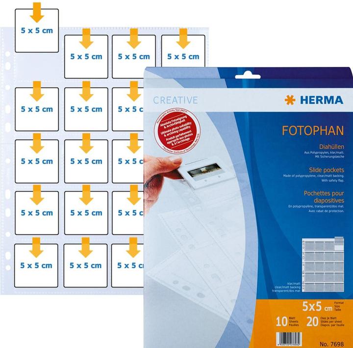 Produktbild HERMA Dia Hüllen (A4, 10 x)