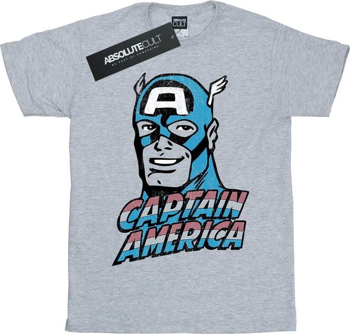 Actual product image Mens Captain America Distressed T-Shirt (3XL)