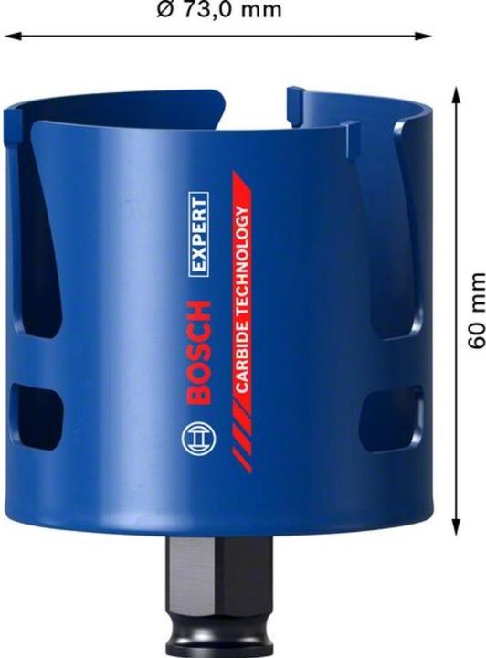 Produktbild Bosch Professional Zubehör EXPERT Construction Material Lochsäge, 73 x 60 mm (73 Millimeter)