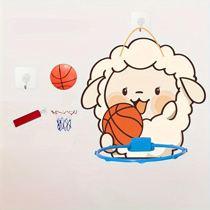Activity Board Mini-Basketballkörbe mit Tiermotiven für Kinder: Elefant, Schaf, Tiger Designs, geeignet für