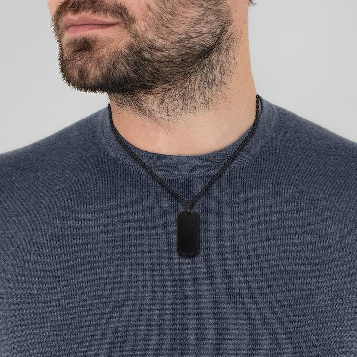 Immagine prodotto True Rebels Acciaio inossidabile da uomo nero 50,0 cm - 50 (Acciaio inossidabile, 50 cm)