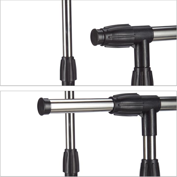 Actual product image Relaxdays Garment Rack with 2 Rails on Wheels
