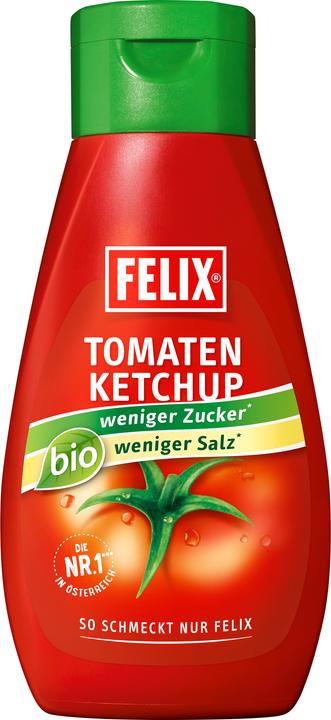 Produktbild Felix Austria Bio Ketchup - weniger Zucker, weniger Salz (477 g)