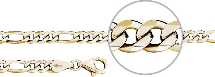Der Kettenmacher Figaroarmband Gold Diamantiert