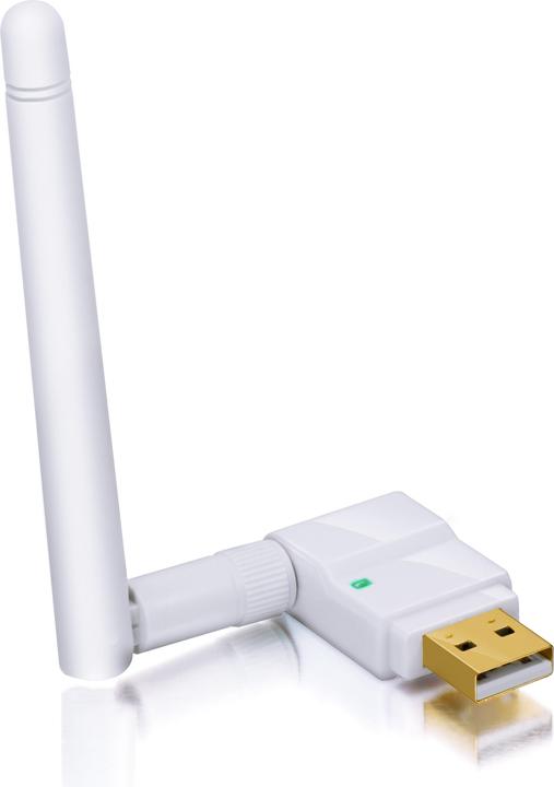 Actual product image CSL WLAN USB adapter, WLAN WiFi stick, 300 Mbit/s, with detachable antenna, USB 2.0 stick, Windows 11 (USB 2.0)