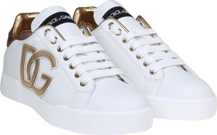 Image du produit Dolce & Gabbana portofino sneakers white and gold with dg logo (38)