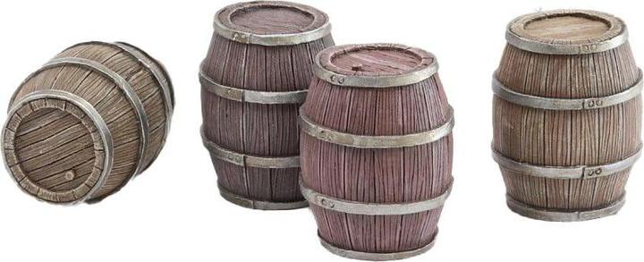 Actual product image Tabletop-Art Accessories wooden barrels set 3 - Large barrels 4 parts