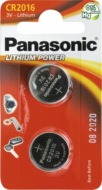 Produktbild Panasonic Lithium Power CR2016 (2 Stk., CR2016, 90 mAh)