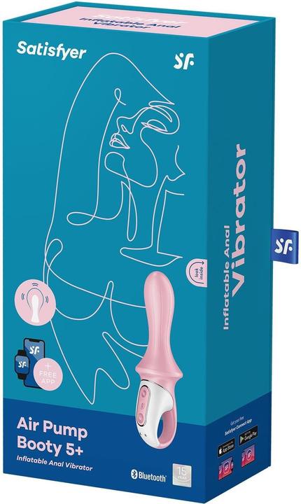 Actual product image Satisfyer Air Pump Booty 5 Connect App - Red