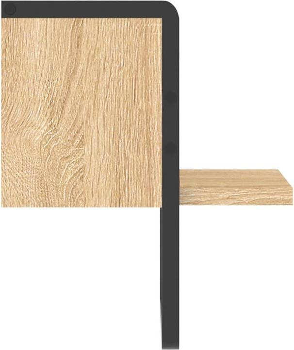 Immagine prodotto VidaXL Mensola a muro con barra Sonoma in rovere 20x25x30 cm, colore (20 x 25 x 30 cm)
