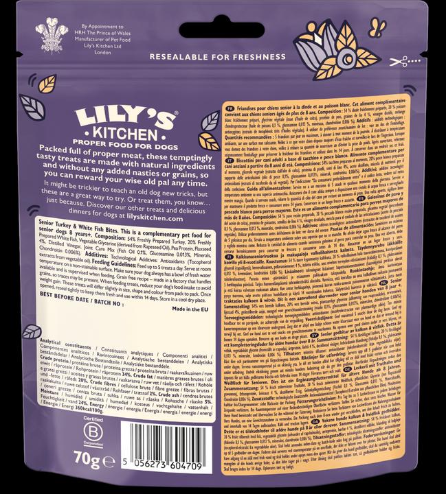 Actual product image Lily's Kitchen Snack Senior Turkey & Fish (Senior, 1 pcs., 75 g)