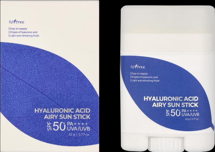 Image du produit Isntree Hyaluronic Acid Airy Sun Stick (Stick solaire, SPF 50, 22 ml, 22 g)