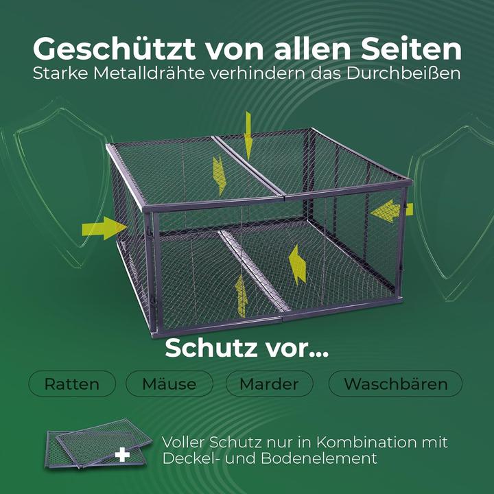 Produktbild Novatool Garten-Komposter Metall 100x100x50 cm, mit erweiterbarem Stecksytem, pulverbeschichteter Me (1000 l)