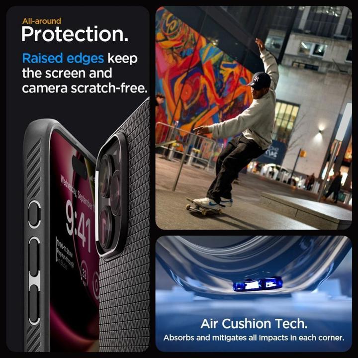 Productafbeelding Spigen Liquid Air iPhone 15 Pro 6,1" czarny/matzwart (Apple iPhone 15 Pro)
