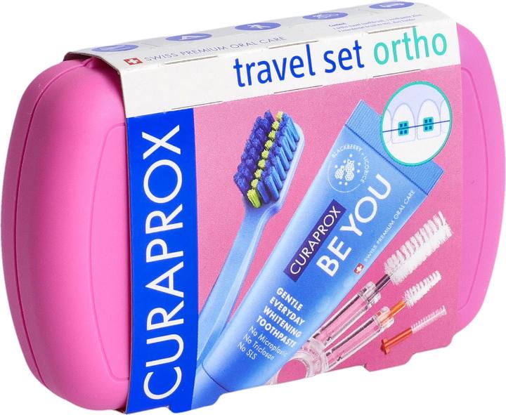 Image du produit Curaprox Kit de voyage Ortho rose (Souple, 1 x)
