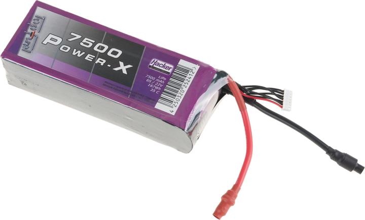 Actual product image Hacker TopFuel LiPo Battery 22.2V 7500mAh 35C (22.20 V, 7500 mAh)