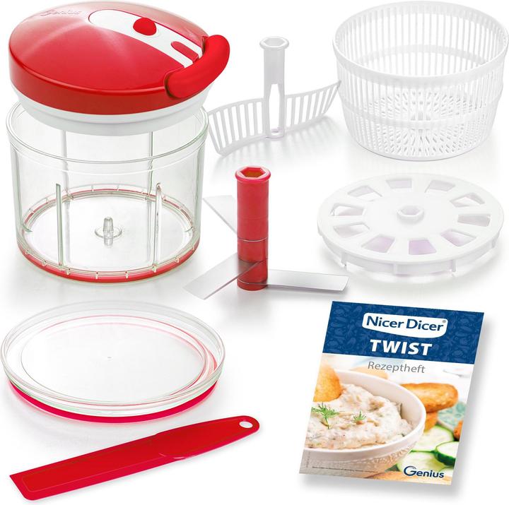 Image du produit Nicer Dicer Twist, set de 9 pièces, rouge
