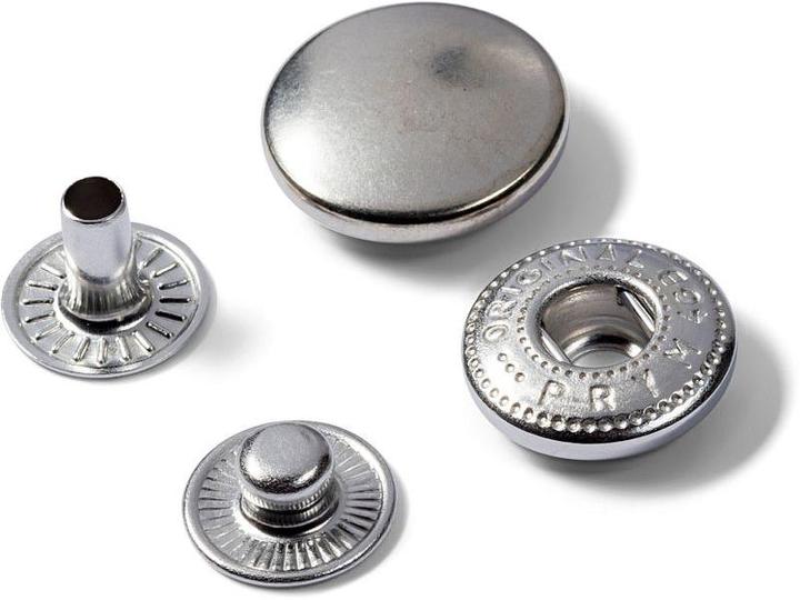Immagine prodotto Prym Giacca a vento a pulsante, da ricaricare, argento 15 mm, tessera 10 pz.