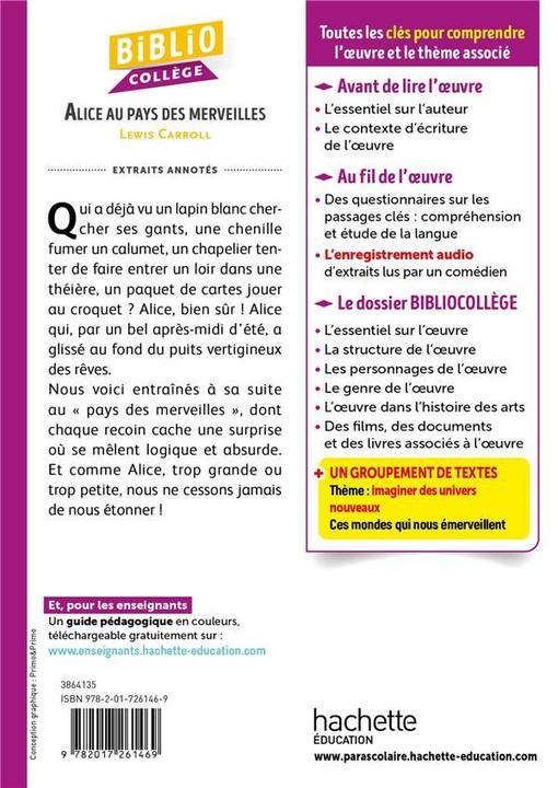 Image du produit Alice au pays des merveilles : extraits (Français, Carroll Lewis, 2024)
