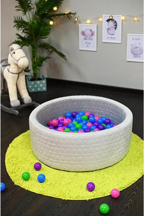 Image du produit Knorrtoys Piscine à balles soft - "Cosy geo grey" 300 balles softcolor
