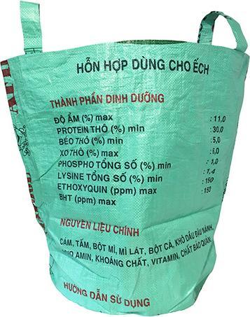 Image du produit Bekos Upcycling - grand sac à linge / sac universel en sac de doublure recyclé Grenouille