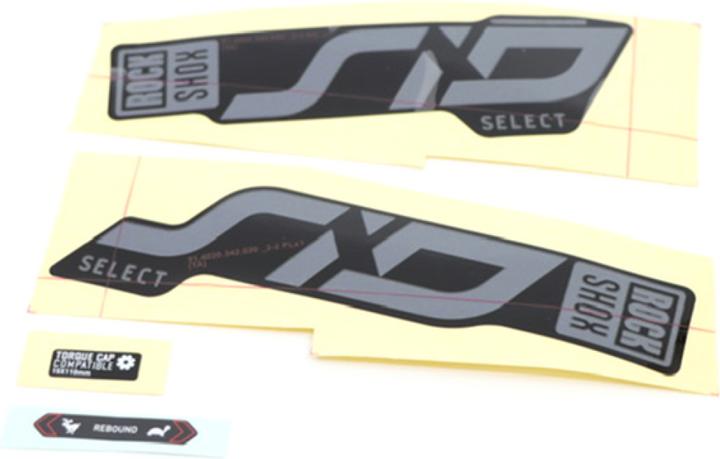 Actual product image RockShox Fork Decal Kit, Sid Select -100mm 2020+ grey for black