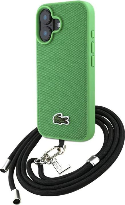 Image du produit Lacoste Etui Iconic Petit Pique Crossbody Cord MagSafe do iPhone 16 Plus zielony