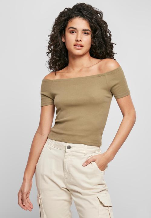 Actual product image Urban Classics Ladies Off Shoulder Rib Tee (XL)
