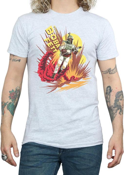 Immagine prodotto Star Wars Boba Fett Rocket Powered Maglietta Uomo (XL)