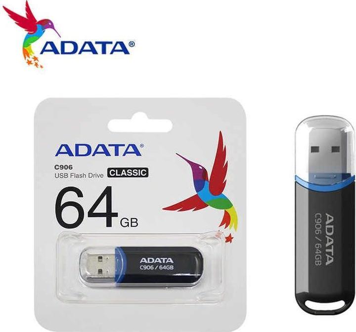 Actual product image Adata C906 64GB USB2.0 Stick Classic (64 GB, USB-A)