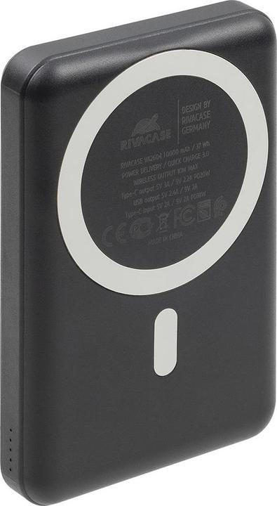 Image du produit Rivacase VA2604 Wireless Powerbank Magsafe Qi 15W, batterie externe avec QC/PD 20W 10000 mAh charge rapide (10000 mAh, 20 W, 18.50 Wh)
