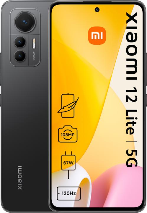 Produktbild Xiaomi 12 Lite (128 GB, Schwarz, 6.55", Dual SIM, 108 Mpx, 5G)