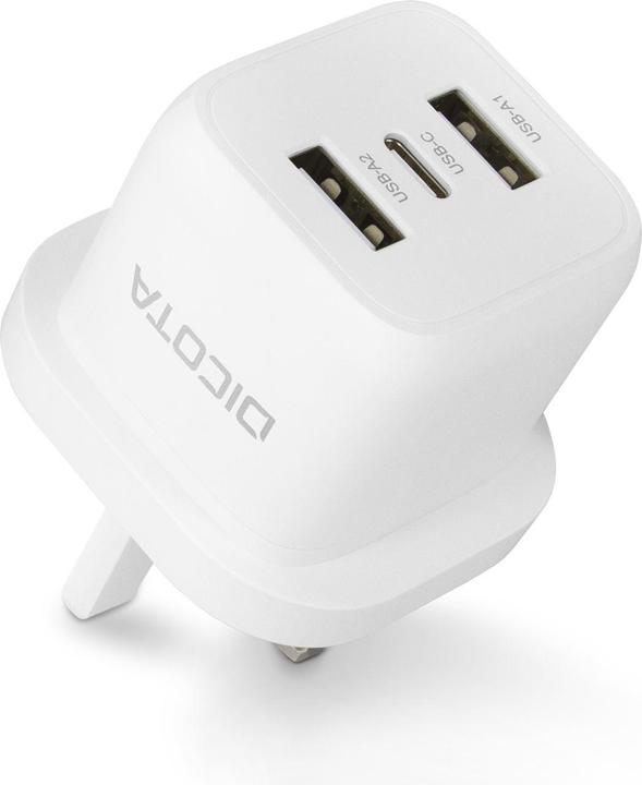 Actual product image Dicota 3-Port GaN Wall Charger (32W) UK white (32 W)