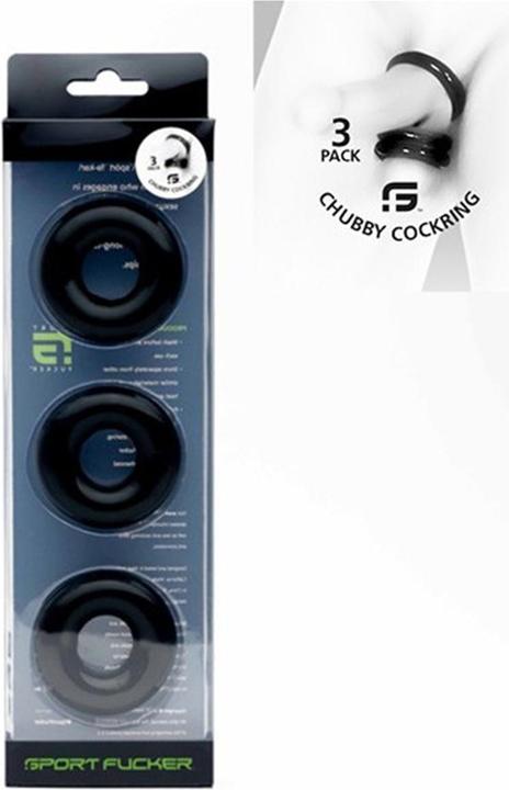 Image du produit Sport Fucker Cockring Chubby 3-Pack - Noir (5 cm)