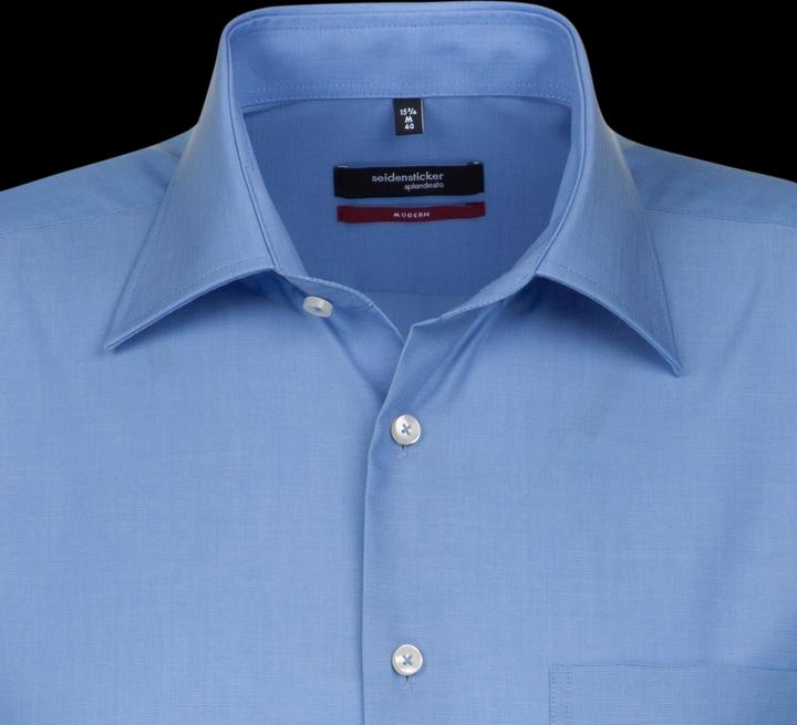 Produktbild Seidensticker Hemd Modern Fit Kent kurzarm bügelfrei blue (45)