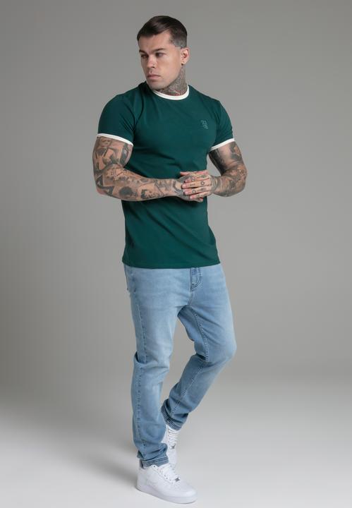Immagine prodotto Siksilk Maglietta Ringer in verde (XXL)