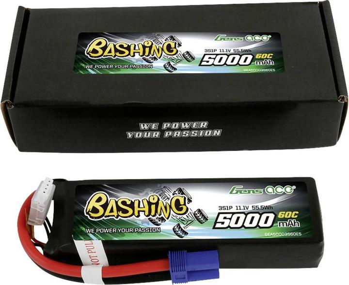 Actual product image Gens Ace LiPo 5000 mAh 11.1 V 60 C (11.10 V, 5000 mAh)