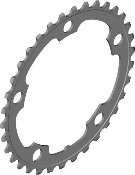 Produktbild Shimano Kettenblatt CLARIS FC-2350 34 Zä schwarz (34)