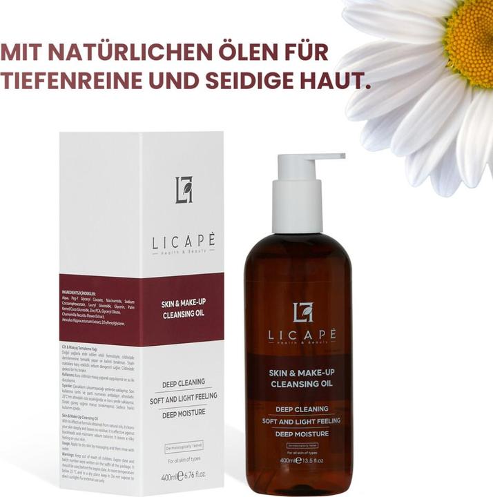 Produktbild Licape | Reinigungsöl Gesicht | 400 ml | Abschminken & Gesichtsreinigung (Öl, 400 ml)