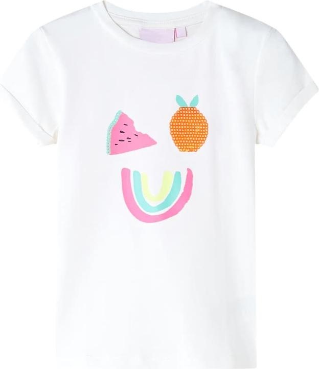 Produktbild VidaXL Kinder-T-Shirt Ecru 116,Material: 95 % Baumwolle. 5 (116)