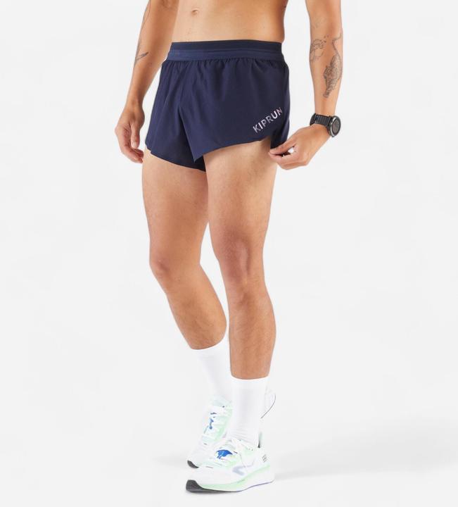 Produktbild Kiprun Men's Lightweight Running Split Shorts Run 900 -Blue black (XL)