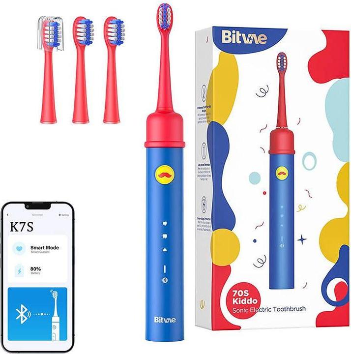 Immagine prodotto Bitvae Spazzolino sonico con app per bambini, set di punte BVK7S (blu) (Spazzolino sonico)