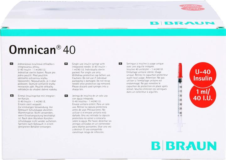 Produktbild B.Braun 40 Insulin U-40 1ml 0.3x12mm (Insulinspritze)