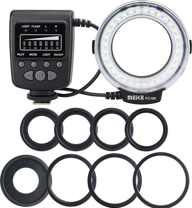 Actual product image Meike FC 100 Ring Flash (Ring light)