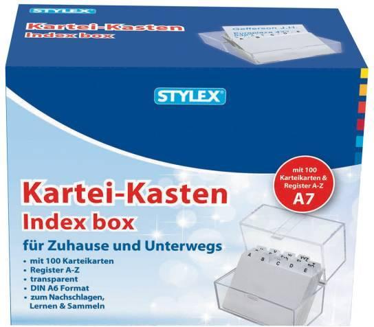 Produktbild Stylex Karteikasten A7 transp. 49971 (A7)